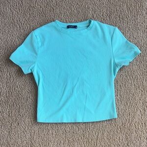 Sampeel Aqua Cropped Tee